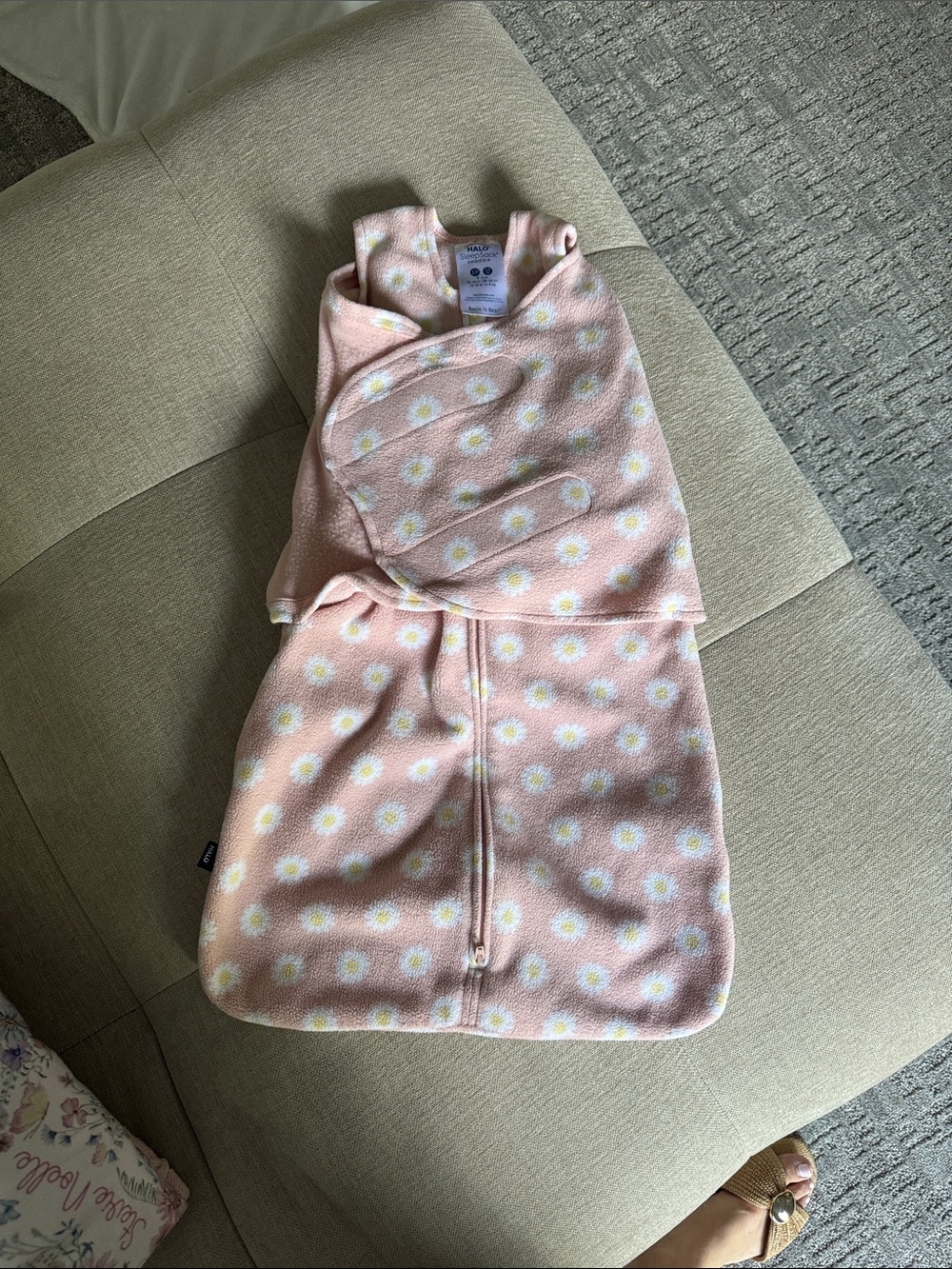 Halo Pink Daisy Fleece Sleep Sack